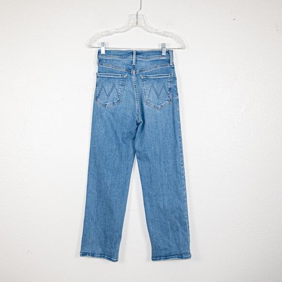 MOTHER denim LIL' The Rambler zip Flood Jeans Out of the Blue Petite 25 - Picture 9 of 14